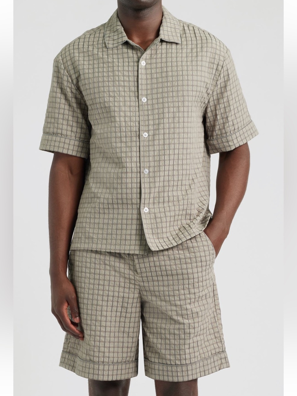 KROST Men’s Oversize Textured Check Camp Shirt